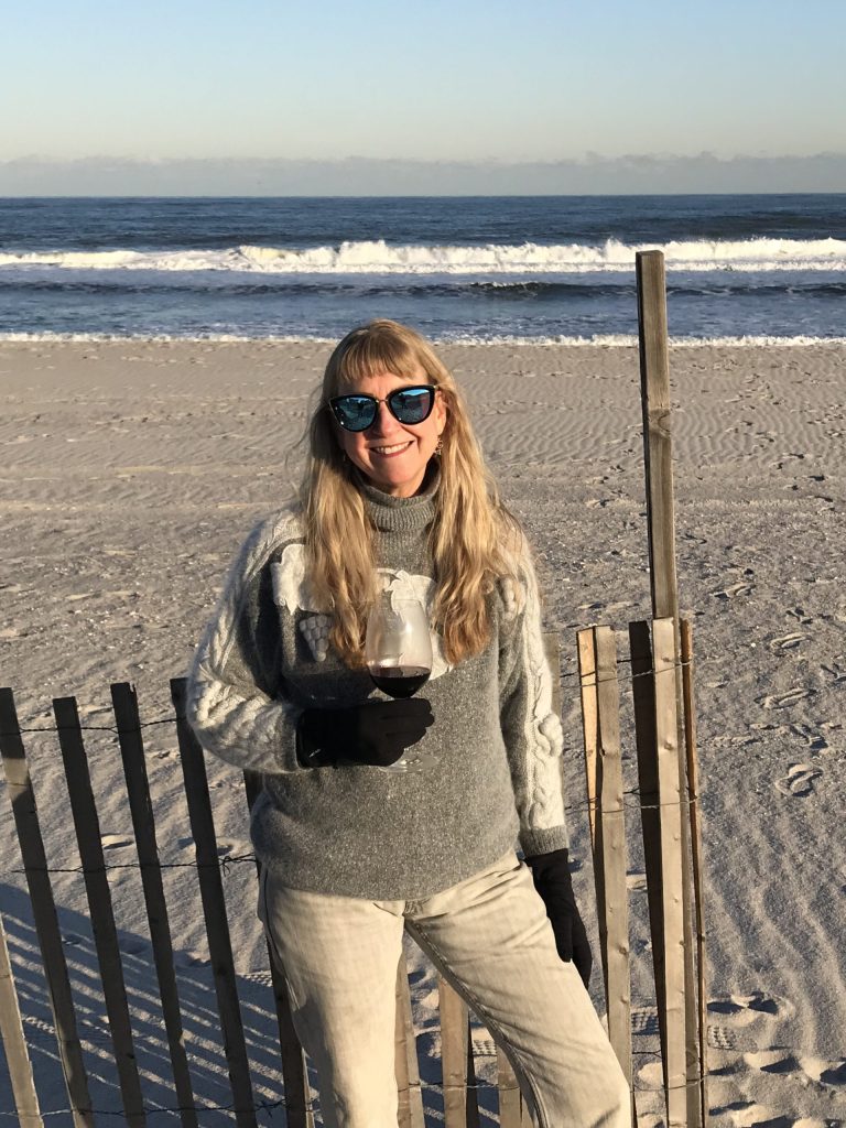 a person sitting at a beach